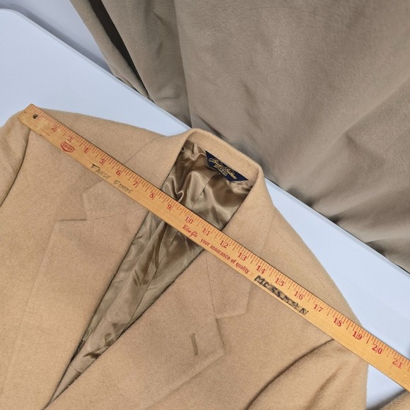 Brooks Brothers Men Camel Hair Blazer Size 43L Sport Coat Business Classic - Picture 12 of 15